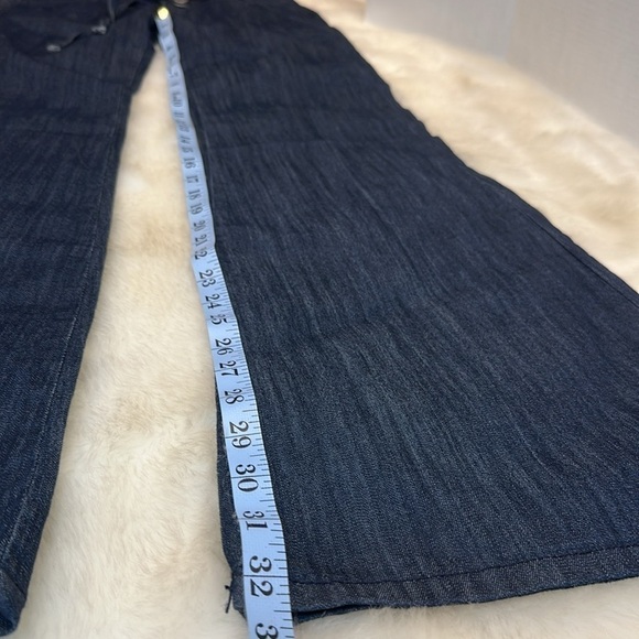 NWT Palacio Jeans Colombia Design dark blue flare bottom jeans size 1 - Picture 7 of 13